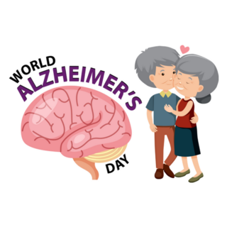 World Alzheimers Day Sweet Couple Sticker
