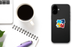 World Autism Awareness Day, April 2 Cute Puzzle Sticker on a Phone (New) example