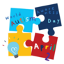 World Autism Awareness Day, April 2 Cute Puzzle Sticker