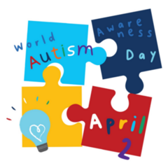 World Autism Awareness Day, April 2 Cute Puzzle Sticker