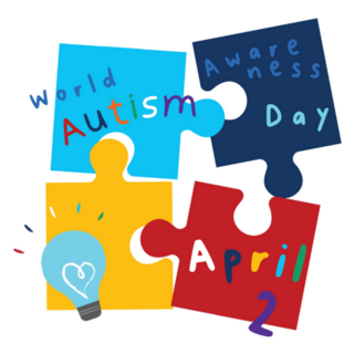 World Autism Awareness Day, April 2 Cute Puzzle Sticker