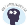 World Autism Awareness Day Banner Blue Sticker