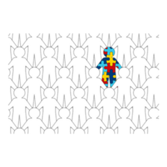 World Autism Awareness Day Holding Hands Illustration Sticker