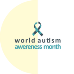 World Autism Awareness Month Blue Ribbon Sticker