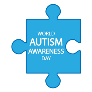 World Awareness Autism Day Blue Puzzle Sticker