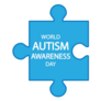 World Awareness Autism Day Blue Puzzle Sticker