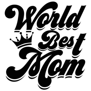 World Best Mom Crown Mothers Day Sticker