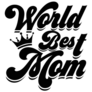 World Best Mom Crown Mothers Day Sticker