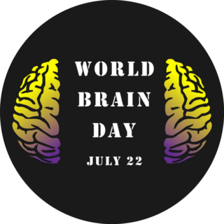 World Brain Day Brain Diseases July 22 Sticker