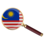 World Countries Malaysia Flag In Magnifier Lens Sticker