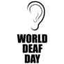 World Deaf Day Ear Lettering Sticker