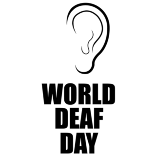 World Deaf Day Ear Lettering Sticker