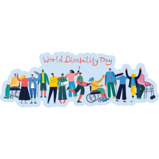 World Disability Day Illustration Sticker