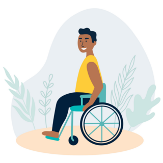 World Disability Day Wheelchair Illustration Sticker