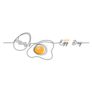 World Egg Day Breakfast Banner Sticker