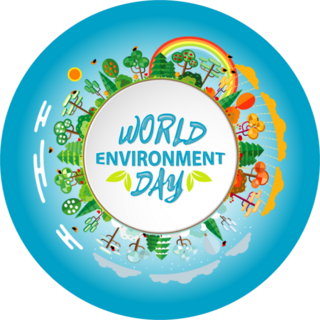 World Environment Day Green Earth Sticker