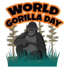 World Gorilla Day Sticker