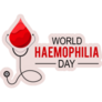 World Haemophilia Day Health Awareness Sticker