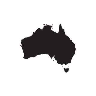 World Map Australia Sticker