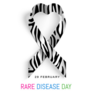 World Rare Disease Day Heart Ribbon Sticker