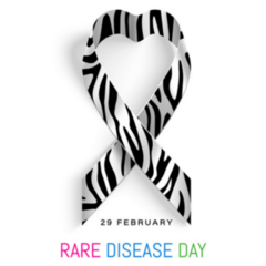World Rare Disease Day Heart Ribbon Sticker