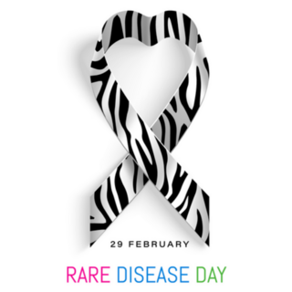World Rare Disease Day Heart Ribbon Sticker