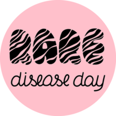 World Rare Disease Day Zebra Lettering Sticker
