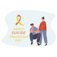 World Suicide Prevention Day Illustration Sticker