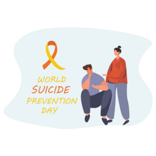 World Suicide Prevention Day Illustration Sticker