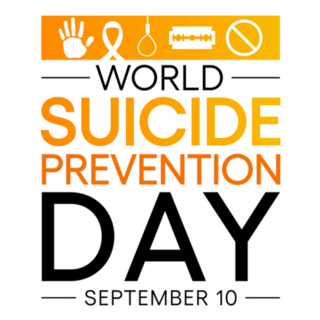World Suicide Prevention Day Orange Illustration Sticker