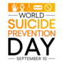 World Suicide Prevention Day Orange Illustration Sticker