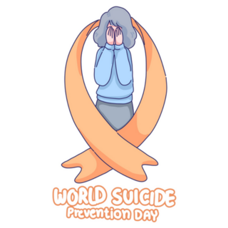 World Suicide Prevention Day Ribbon Sticker
