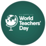 World Teachers Day Globe Sticker