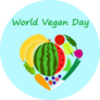 World Vegan Day Food Heart Sticker