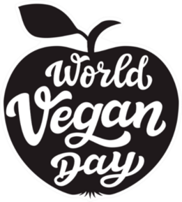 World Vegan Day On Apple Sticker