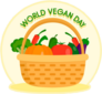 World Vegan Day Vegetable Basket Sticker