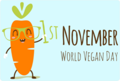 World Vegan Day With A Carrot Sticker