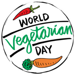 World Vegetarian Day Carrot And Pepper Sticker