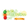 World Vegetarian Day October 1 Illustration Sticker 