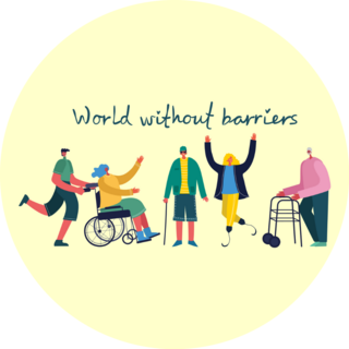 World Without Barriers Disability Awareness Sticker