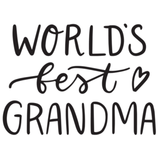 Worlds Best Grandma Lettering Card Sticker