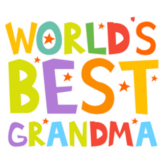 Worlds Best Grandma Rainbow Letters Sticker