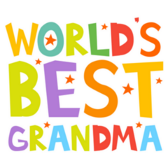Worlds Best Grandma Rainbow Letters Sticker