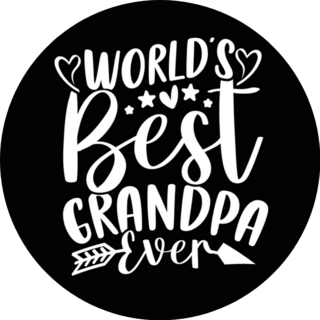 World’s Best Grandpa Ever Lettering Sticker