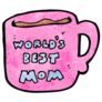 Worlds Best Mom Mug Sticker