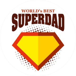 Worlds Best Superdad Sticker