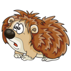 Worried Hedgehog Sticker
