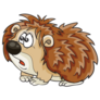 Worried Hedgehog Sticker