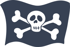 Worried Pirate Flag Sticker