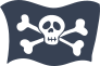 Worried Pirate Flag Sticker